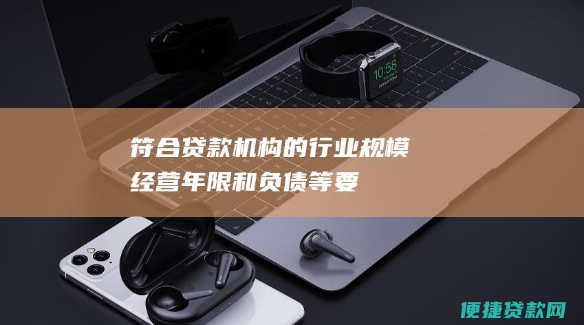 符合贷款机构的行业、规模、经营年限和负债等要求