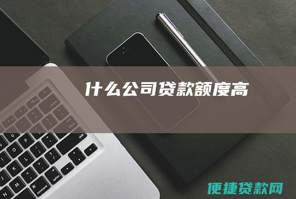 什么公司贷款额度高