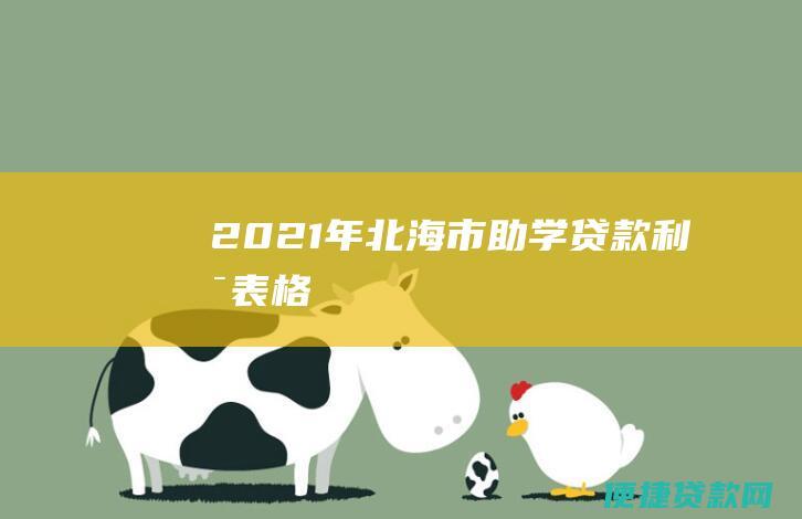 2021年北海市助学贷款<a href=