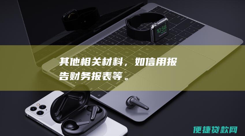 其他相关材料，如信用报告、财务报表等。