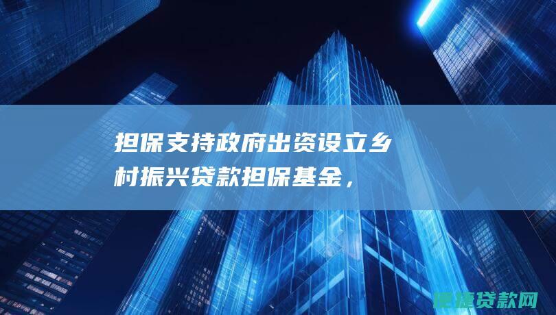 担保支持：政府出资设立乡村振兴贷款担保基金，为缺乏抵押物的贷款申请人提供担保