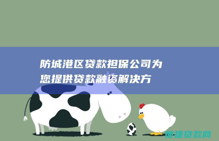 防城港区贷款担保公司：为您提供贷款融资解决方案