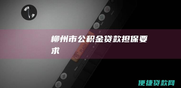 柳州市公积金贷款担保要求