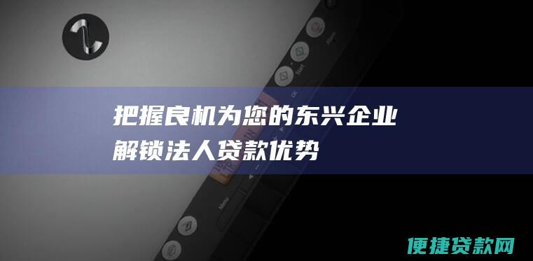 把握良机：为您的东兴企业解锁法人贷款优势